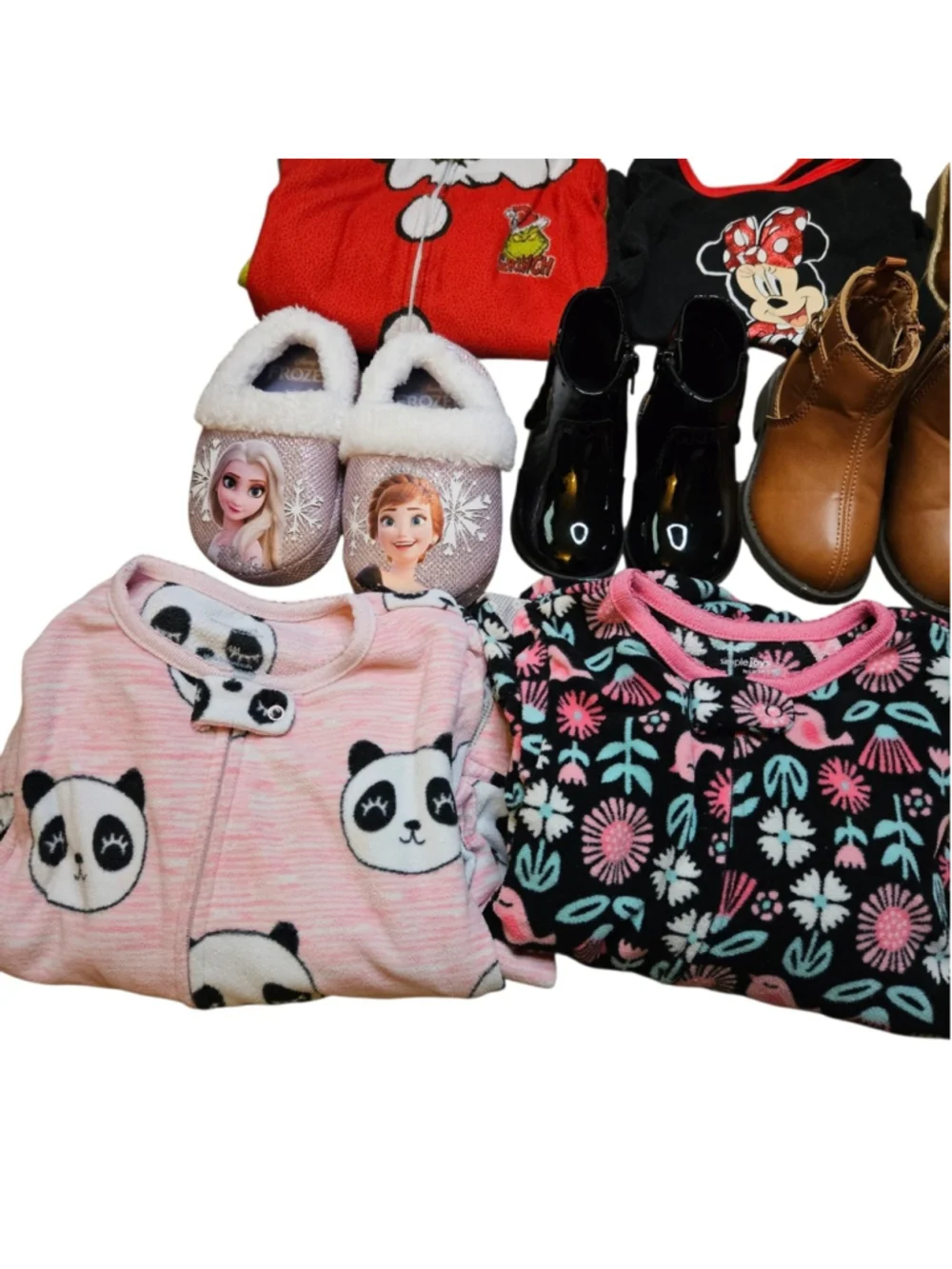 Girl's 24 Month Five Pound Clothing Bundle Pajamas Boots Sandals Hoodie Box